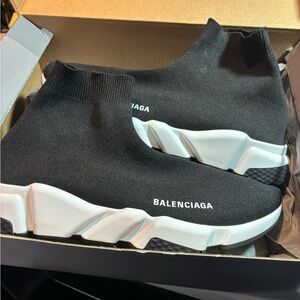Balenciaga Black and White Speed LT  Sneakers size 43 - NEW